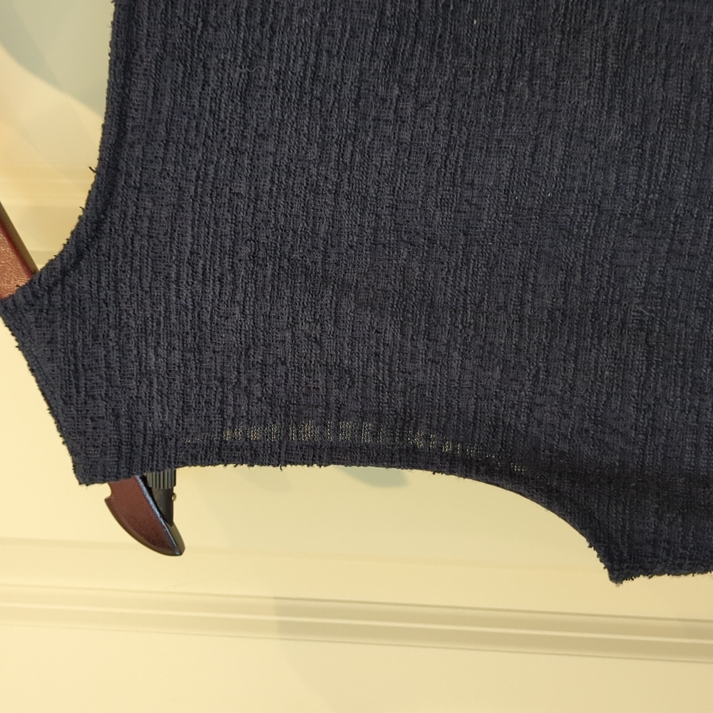 Banana Republic Navy Boucle Tank Shell L